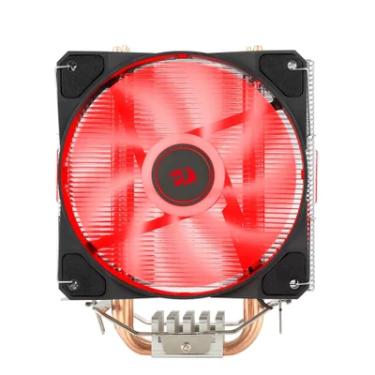 Imagem de Cooler Para Processador Redragon TYR, LED Vermelho, Intel e AMD, 120mm, PWM, FAN, 4 Heat Pipes, TDP 130W - CC-9104R