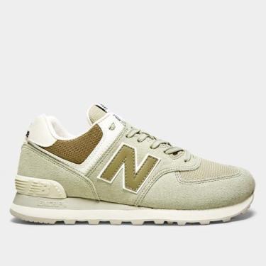 Imagem de Tênis Couro New Balance 574 V'2 Feminino, Verde, 36