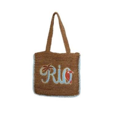 Imagem de Bolsa Farm Feminina Tote Artesanal Rio Tipografico Liso 360360-Feminino