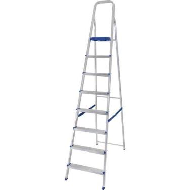 Imagem de Escada de Alumínio Mor, 8 Degraus - 5106