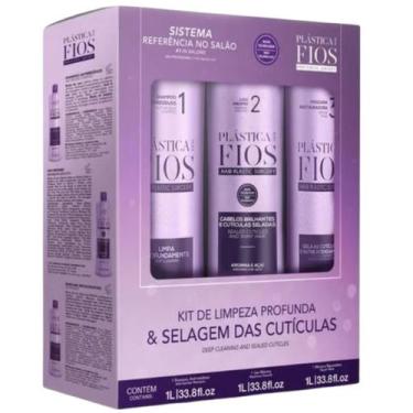 Imagem de Cadiveu Plástica dos Fios Escova Inteligente Selagem Térmica Kit 3 Pro