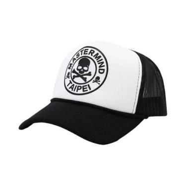 Imagem de Boné De Beisebol Ajustável Em Malha Com Estampa De Caveira Para Homens