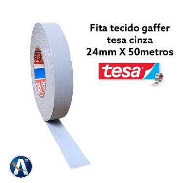 Imagem de Fita Tecido Gaffer Tape Cinza 24mm x 50m - Tesa - tesa