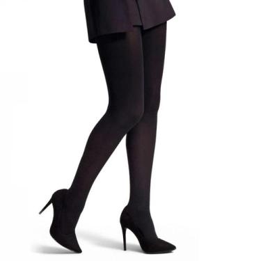 Imagem de Meia calça feminina selene fio 40 opaca elastano 9650.001, P, Preto