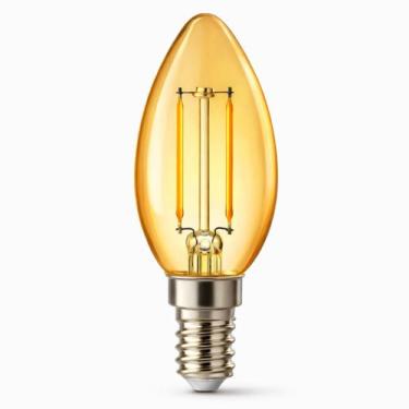 Imagem de Lâmpada Filamento LED Modelo Vela Retrô E14 2W 110V Âmbar - Avant