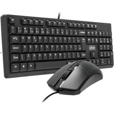 Imagem de Kit Teclado e Mouse Sem Fio com Suporte Ajustável para Notebook 2.4G U