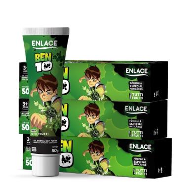 Imagem de Creme Dental Enlace Ben 10 50g - Embalagem com 12 Unidades