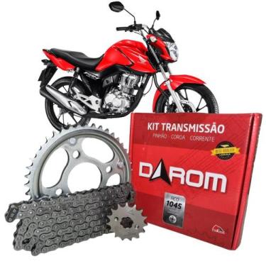 Imagem de Kit Relação Transmissão Honda CG 160 2016 a 2023 Fan Titan Start - Dar