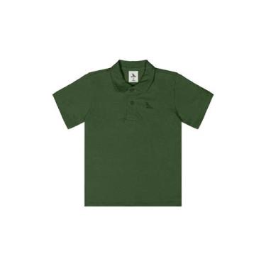Imagem de Camisa Polo para Menino em Algodão Quimby, Verde militar, 6