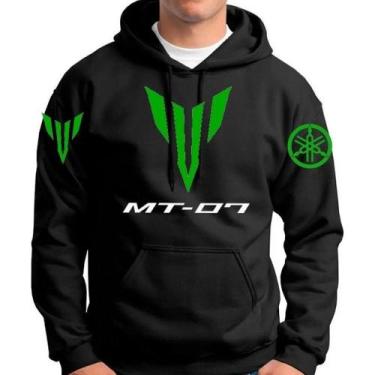 Imagem de Blusa De Moletom Casaco De Frio Yamaha Mt 07 Canguru Capuz, Verde, GG
