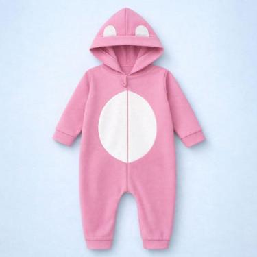 Imagem de Macacão Bebê Menina em Soft Quentinho com Zíper Fácil - Fantoni, Rosa,