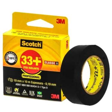 Imagem de Fita Isolante Preta 10M 0-105ºc 750V 33+ Scotch