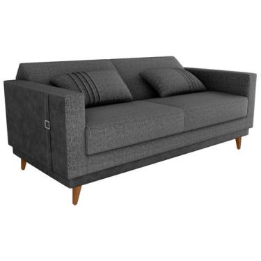 Imagem de Sofá-Cama Matrix Esther, Preto e Cinza, 3