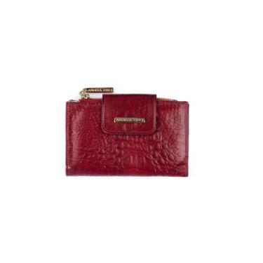 Imagem de Carteira de couro marsala Lanna Feminino, Vermelho