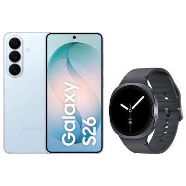 Imagem de Smartphone Samsung Galaxy S26 256GB Azul - 5G + Smartwatch Galaxy Watc