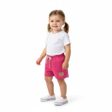 Imagem de Shorts Bebê menina com Aplique Arrumadinhos, Rosa, 03