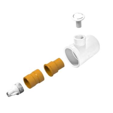 Imagem de Canhão + Válvula Hidromassagem Piscina ABS 50mm - Brustec