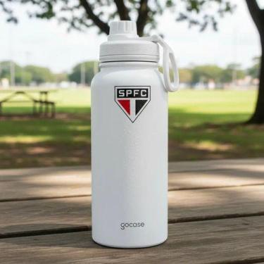 Imagem de Garrafa Térmica São Paulo Gocase Fresh Inox Parede Dupla 950ml - Lojas