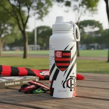 Imagem de Garrafa Térmica Flamengo Rubro Negra Gocase Aço Inoxidável 950ml, Flam
