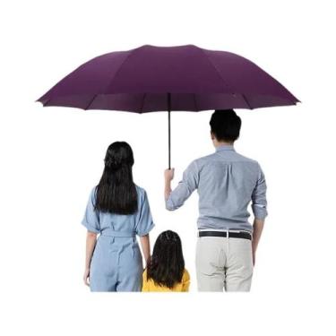 Imagem de Guarda-chuva Dobrável Extra Grande De 130cm À Prova De Vento, Resisten