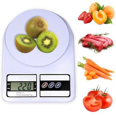 Imagem de Balança De Cozinha Digital 10kg Função Tara Dieta Confeitaria Pesar Fr