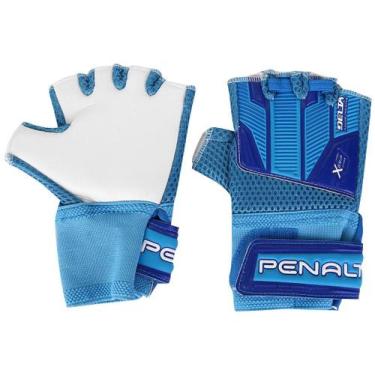 Imagem de Luva Goleiro Futsal Penalty Delta Indoor Original, Azul e branco, 09