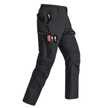 Imagem de Calças cargo Rapoo para homens Work Tactical Military Army Black