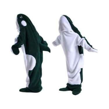 Imagem de Pijama Infantil De Halloween Com Tema De Tubarão, Macacão Com Capuz, K