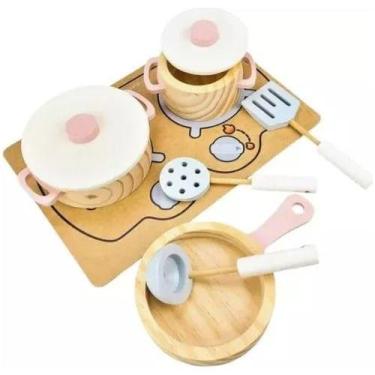 Imagem de Brinquedo Infantil Kit Panelas Com Utensílios Fogãozinho 7pc - Newart 