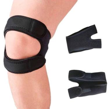 Imagem de Joelheira Subpatelar Dupla Ajustável Suporte Patela Neoprene COR:PRETO