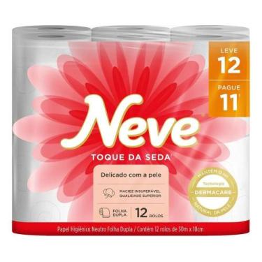 Imagem de Papel Higiênico Neve Toque Da Seda Folha Dupla 12unid 30m