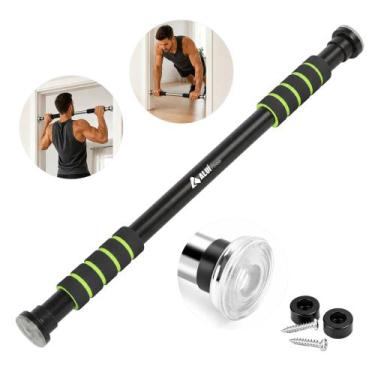 Imagem de Aluí Fitness Barra Fixa Porta Aço Musculação 60 a 100cm Ajustável Exer