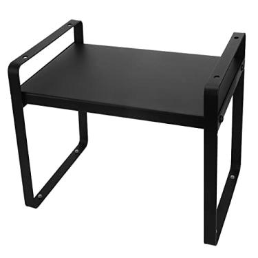 Imagem de Organizador de bancada de cozinha retrátil flexível organizador de armário de aço carbono prateleiras expansíveis para suprimentos de cozinha