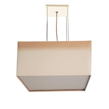 Imagem de Lustre Pendente Quadrado Cúpula em Tecido 30x30x15 Cor:Cáqui6020