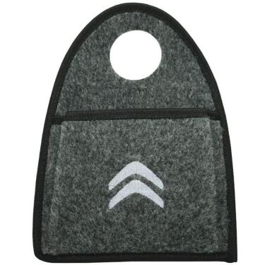 Imagem de Lixeira Lixinho Automotiva Carro Carpete Bordado Citroen para Câmbio Grafite