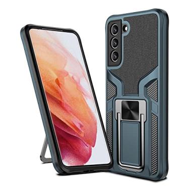 Imagem de Capa de suporte de anel de proteção forte para Samsung Galaxy S21 FE 5G S22 Ultra S21 Plus S20 Capa de suporte anti-detonação, ciano, para galáxia S20 Ultra