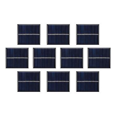 Imagem de AOSHIKE 10 peças 3 V 120 mA micro painéis solares células faça você mesmo placa de epóxi solar materiais de brinquedo elétrico células fotovoltaicas carregador 60 x 55 mm/2,36 x 2,16 polegadas