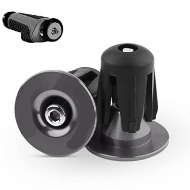 Imagem de extremidades de guidão de bicicleta ajustáveis de alumínio,Tampões de extremidade de guidão, tampa de plugue de extremidade de barra (Tan)