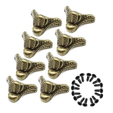 Imagem de 8 peças Caixa de Música Retrô Caixa de Madeira Caixa de Presente Decoração Pés Perna Protetor de Canto Hardware (Um Latão Antigo 2,9 x 1,7 cm)