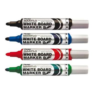 Imagem de Kit 4 Cores - Kit Pincel Caneta Para Quadro Branco 4 Cores Maxiflo Pen