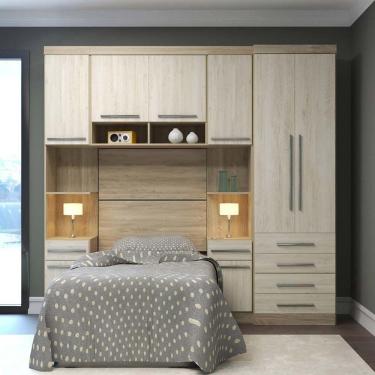 Imagem de Guarda Roupa Modulado Solteiro 6 Gavetas C/ Cabeceira Master