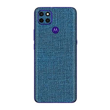Imagem de Skin Adesivo Traseira Fibra Carbono e outras texturas Para Moto G9 Power (Jeans)