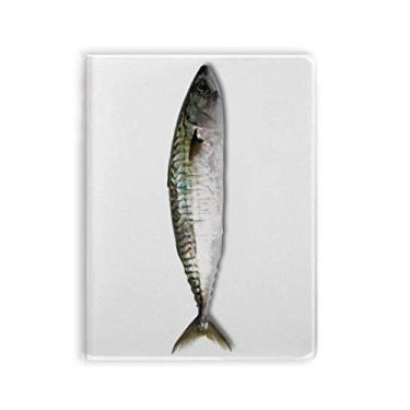 Imagem de Diário de capa macia para caderno de atividades de peixe oceano longo preto