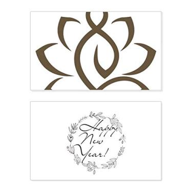 Imagem de Culture Religion Customs Lotus Figure New Year Festival Greeting Card Bless Message Gift