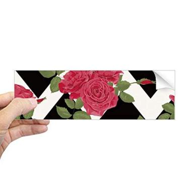 Imagem de Adesivo retangular de desenho de rosas vermelhas para janela de notebook
