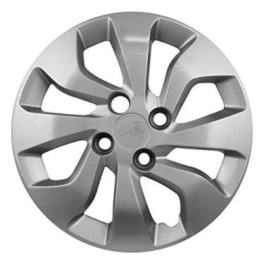 Imagem de Calota Aro Grid 14 Modelo Onix/ Prisma 17/18 Prata Cubo Baixo Fixacao Parafuso Grid 373Cbptau.