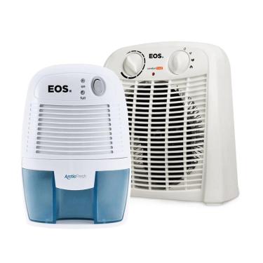 Imagem de Kit Inverno EOS - Aquecedor Elétrico EOS Comfort Heat 1500W 3 em 1 + Desumidificador de Ar EOS Arctic Fresh Antimofo Permanente 110V 110V
