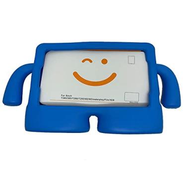 Imagem de Capa Infantil Borracha Compatível Para Samsung Galaxy Tab A7 Lite 8.7'' SM-T225 T220 2021 -AZUL,EVA, Emborrachada, Leve