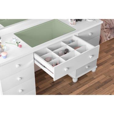 Imagem de Penteadeira Branca Camarim 09 Gavetas Com LEDS Sem Banqueta