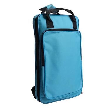 Imagem de Mochila para Tambores, Resistente Ao Desgaste Mochila para Baquetas Ergonômicas Protetoras Reforçadas Alças Com Espaço Suficiente Vários Compartimentos para Transporte (C 60 Azul)
